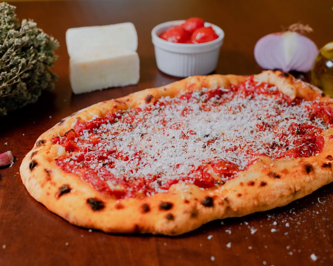 pizza cilentana con cacioricotta